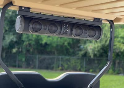 Exogear Soundbar mounted on golf cart roof