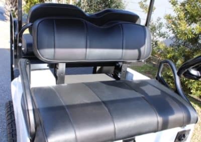 Custom all-black golf cart seats