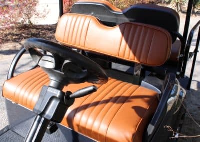 Custom leather brown color golf cart seats
