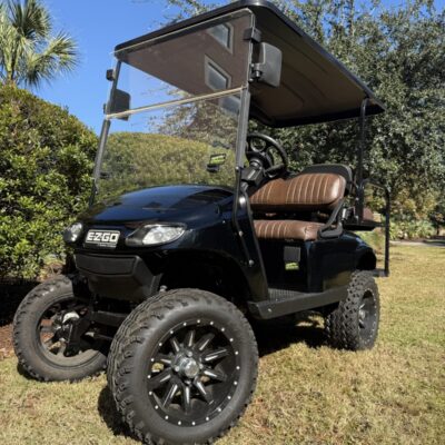 4 seater gas Ezgo TXT lifted in black