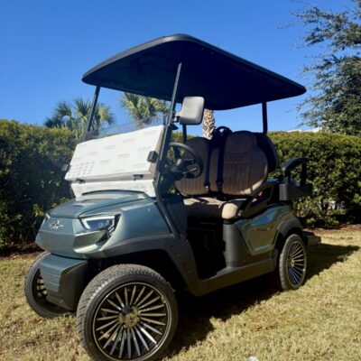 4 seater Atlas Low Speed Vehicle in titanium green with lithium battery